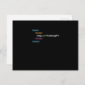 Grappig HTML van de Code van het Computerprogramma Feestdagenkaart (Voorkant / Achterkant)