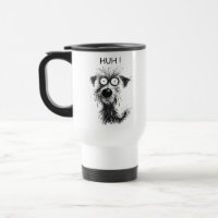 Grappig huh! Dog Sketch Travel Mug voor Pet Lovers