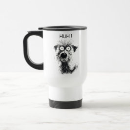 Grappig huh! Dog Sketch Travel Mug voor Pet Lovers Reisbeker