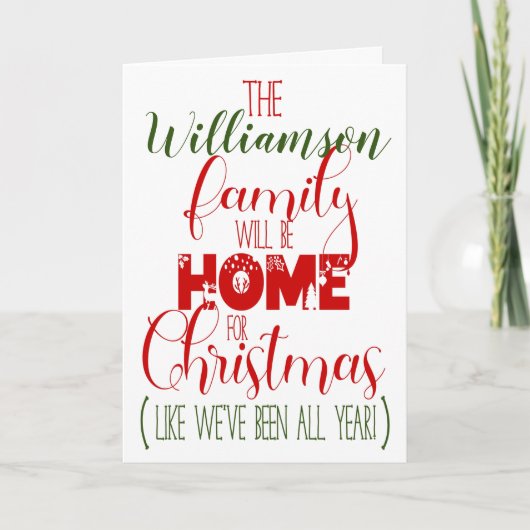 Grappig huis voor de kerstpandemie kaart (Voorkant)