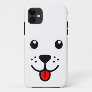 Grappig huisdier hond puppy blij emoticon gezicht iPhone 11 hoesje