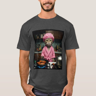 Grappig Huisvrouw Kat Meme Gen Z Basic T-Shirt voo