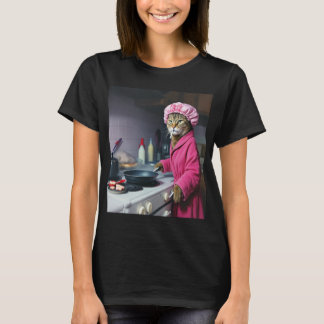 Grappig Huisvrouw Kat Meme Gen Z Brainrot T-Shirt