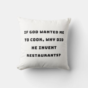 Grappig huisvrouw Quote, ik haat het koken grappig Kussen