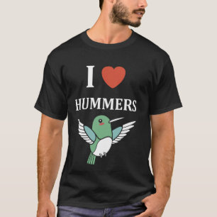 Grappig Hummingbird citaat Ik hou van hummers T-shirt