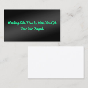 Grappig humoristisch slecht parkeren contactkaartje