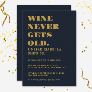 Grappig Humorous Adult Verjaardagsfeest Navy Blue Kaart