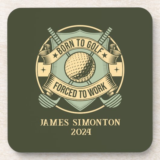 Grappig Humorous Golfquote Custom  Bier Onderzetter (Voorkant)