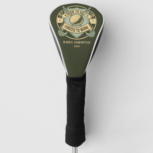 Grappig Humorous Golfquote Custom  Golfheadcover (Voorkant)