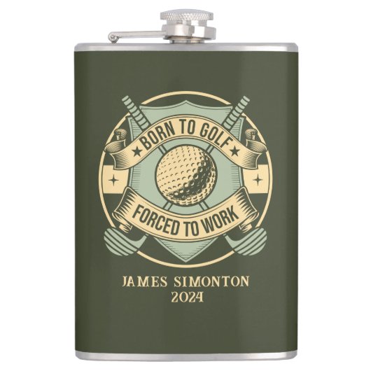 Grappig Humorous Golfquote Custom Heupfles (Voorkant)