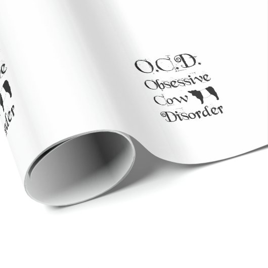 Grappig Humoureus OCD, obsessieve Koe stoornissen Cadeaupapier (Rol Hoek)