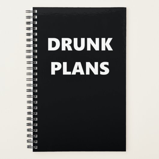 Grappig Humoureuze Drink plannen Planner (Voorkant)
