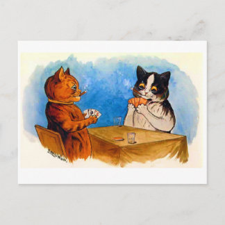 Grappig Humoureuze sigar roken Katten die poker sp Briefkaart