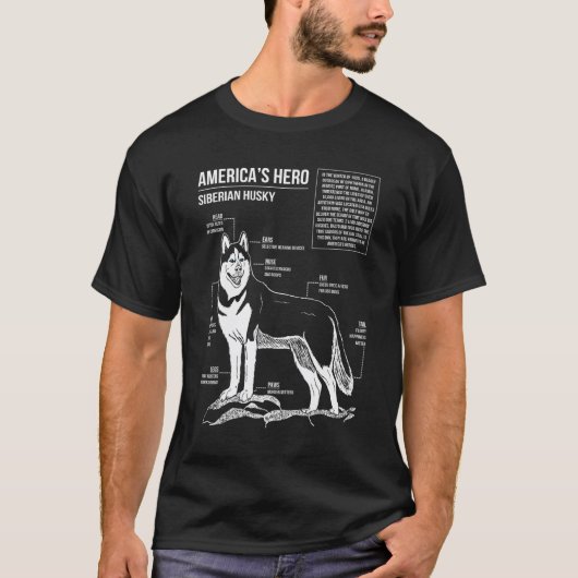 Grappig husky-schema t-shirt (Voorkant)