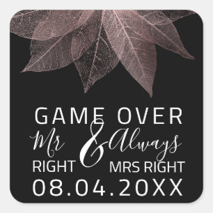 Grappig huwelijk Mr. Juist altijd dat Mrs. Vierkante Sticker