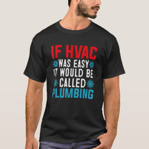 Grappig HVAC-technicus ontwerp airconditioning koe T-shirt