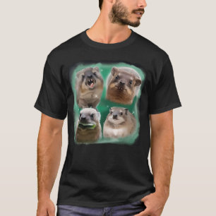 Grappig Hyrax Huilend naar de Maan Meme T-Shirt -