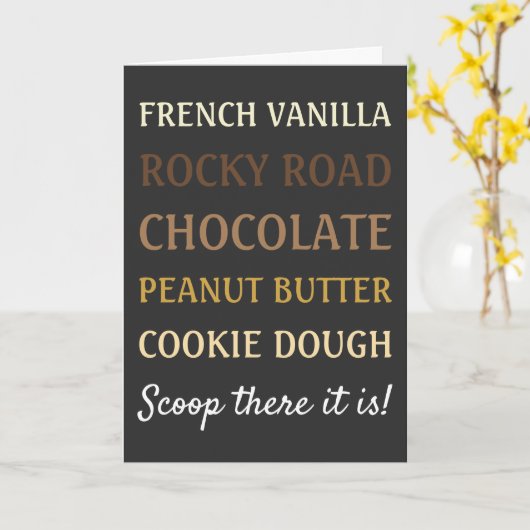 Grappig Ice Cream Scoop daar is het Kaart (Gele Bloem)