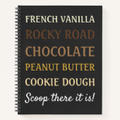 Grappig Ice Cream Scoop daar is het Notitieboek (Voorkant)