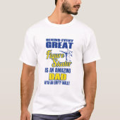 Grappig Ice Skateeg pap achter grote maatskater T-shirt (Voorkant)