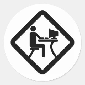 grappig icoon ronde sticker