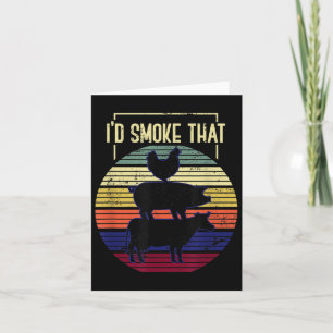 Grappig ID rook die BBQ chef grillmaster geschenk Kaart
