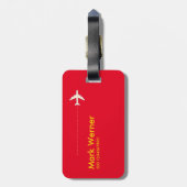 Grappig identificatiemiddel: "Hier gaan we weer!" Bagagelabel (Achterkant verticaal)