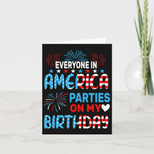 Grappig iedereen in Amerika feesten op mijn verjaa Kaart