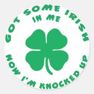 Grappig Iers moederschap Ronde Sticker