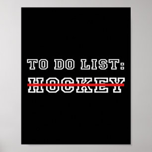 Grappig IJshockey Veldhockey Takenlijst Hockey Poster