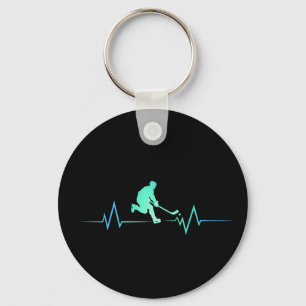 Grappig IJshockeyspeler Heartbeat Hockey Gift Sleutelhanger