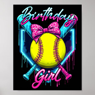 Grappig Ijsje Zachte Drip Verjaardag Meisje Zachte Poster