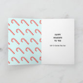 Grappig ijsschaatsen feestdagen kaart (Binnen)