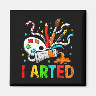 Grappig ik Artte Kunst Humor Cool Grafisch Kleurri Magneet