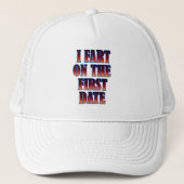 Grappig - ik begin op de eerste datum trucker pet (Voorkant)