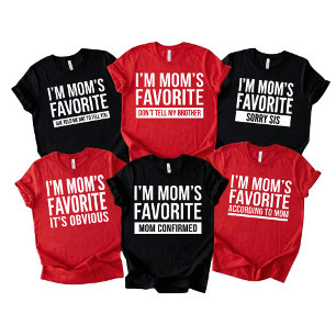 grappig, ik ben de favoriete zoon/dochter van mama t-shirt