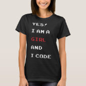 Grappig Ik ben een code meisje Computer Programmeu T-shirt (Voorkant)