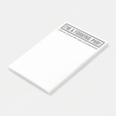 Grappig "Ik ben een Forking PhD" 4 "x6" Post-it® Notes (Schuin)