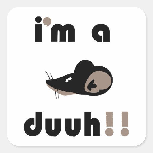 grappig, ik ben een muzikant. vierkante sticker (Voorkant)