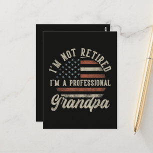 Grappig "Ik Ben Een Professioneel Opa" Pensioen Briefkaart