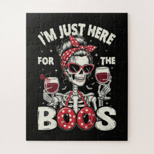 Grappig ik ben hier alleen voor de Boos Skeleton Legpuzzel