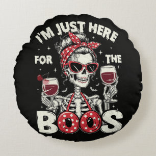 Grappig ik ben hier alleen voor de Boos Skeleton Rond Kussen
