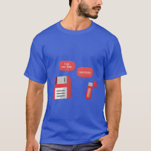 Grappig Ik Ben Je Papa Floppy Disk USB Mannen Vrou T-shirt