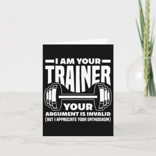 Grappig ik ben je trainer gym personal trainer coa kaart