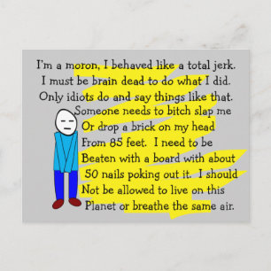 Grappig "Ik ben Sorry" Kaarten en Sleutelhangers