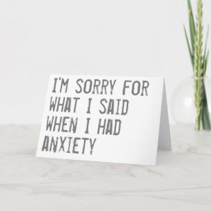 Grappig "Ik ben sorry"-kaartje Kaart