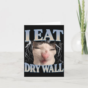 Grappig Ik Eet Droge Muur Domme Kat Meme Mannen Vr Kaart