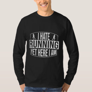 Grappig Ik haat hardlopen halve marathon cadeau lo T-shirt