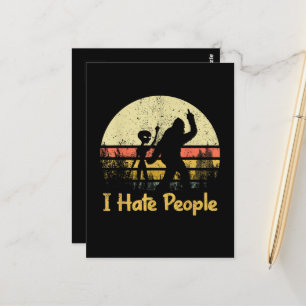 grappig ik haat mensen dames t-shirts briefkaart