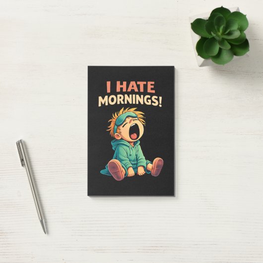 Grappig Ik Haat Ochtenden Slaperig Post-it® Notes (Kantoor)